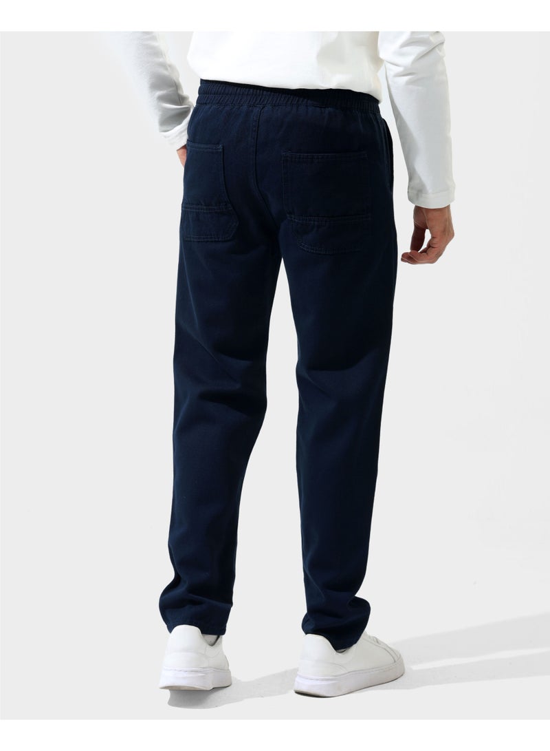 Dott Men's Drawstring Straight Fit Gabardine Pants - Image 4